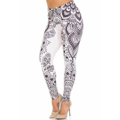 X-Plus Size 3X-5X Womens Plus Size Womens Tribal Mandala Leggings by USA Fashion